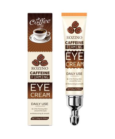 Collagen Eye Cream for Women - Hydrating & Nourishing Eye Treatment to Reduce Wrinkles Dark Circles - With Honey Aloe Coconut Oil (0.7OZ CAFFEINE) CAFFEINE 0.7 Ounce (Pack of 1)