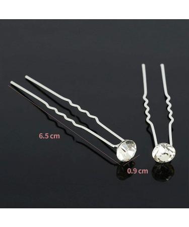 30 Crystal Rhinestone Hairpins for Brides - U-Shape Hair Jewelry for Weddings & Parties - Buy Online on GoSupps.com