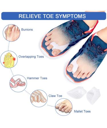 Haofy Hallux Valgus Toe Spreader Set - Silicone Gel Separator for Foot Pain Relief & Bunion Correction - Buy Online on GoSupps.com