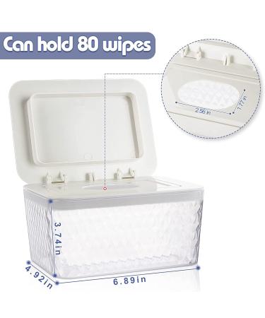 Whiidoom Wipes Dispenser - Refillable Baby Wipe Holder Case - One-Hand Operation, White - Buy Online on GoSupps.com