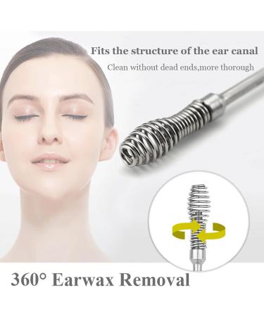 Kafeiya 6-in-1 Stainless Steel Ear Cleaner - Ear Wax Removal Tool for Adults & Kids with Storage Box - Buy Online on GoSupps.com