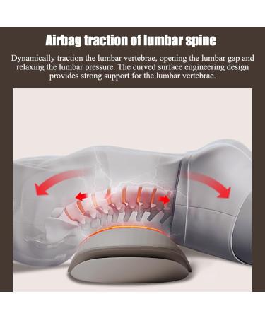 FLEXKJ Lumbar Vertebrae Traction Device - Adjustable Electrical Support with Low-Frequency Impulse & Thermal Moxibustion for Waist Pain Relief - Buy Online on GoSupps.com