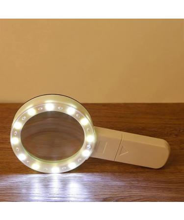Professional 1.8X 5X Handheld Magnifier Large Magnifier with Light Reading Magnifier Optical Lens Magnifying Aids Tool for Books Newspaper Coin Stamp Full of Stars - Buy Online on GoSupps.com