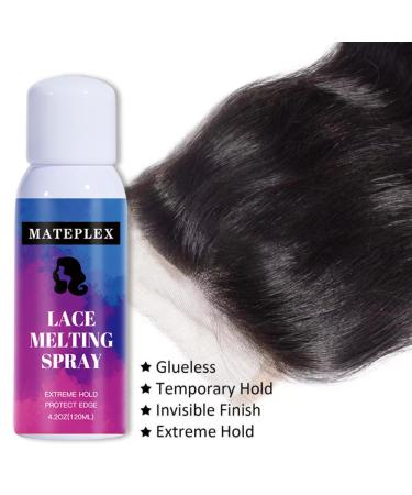 Lace Melting and Holding Spray Glue-Less for Wigs Lace Bond Adhesive Spray Wig Spray Fast Drying No Residue Strong Natural Finishing Hold Wig Glue Spray Long Lasting Lace Melt Spray - Buy Online on GoSupps.com