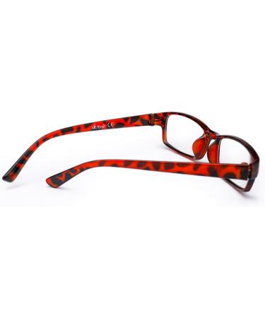 4sold Slim Retro Reading Glasses - Black & Dark Brown +1.5 to +4.0 - Stylish Tortoise Design for Comfortable Reading - Buy Online on GoSupps.com