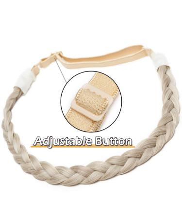 Shop Silk-Co Women s 3 Strand Blonde Hair Band - Vintage Braided Headband & Hair Tie for Weddings | 1.5cm Wide Extensions in Smooth & Sandy Blonde - Buy Online on GoSupps.com