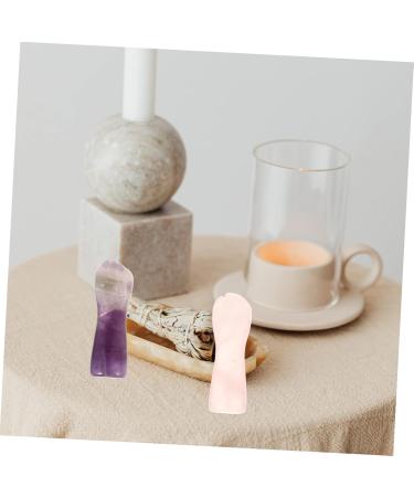 FOMIYES Fist Crystal Column Decor Set - Amethyst Aura Crystals for Home & Ear Pads - Unique Rose Crystal Tower & Mineral Wand Decorations - Buy Online on GoSupps.com