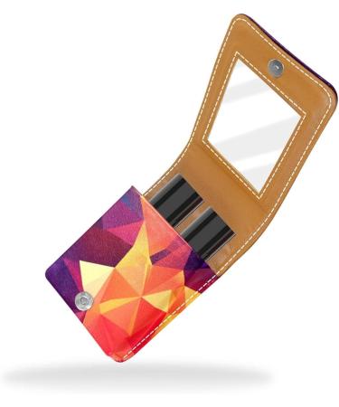 Buy Stylish Leather Lipstick Case with Mirror | Mini Lip Gloss Organizer - Abstract Art Design Q961e4kirx - Buy Online on GoSupps.com