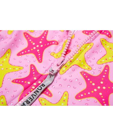 BONVERANO Baby Girls Swimsuit 2-3 Years | Long Sleeve One Piece Swimwear with UPF 50+ Sun Protection | Star Fish Design - Buy Online on GoSupps.com