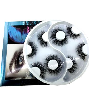 HBZGTLAD 2021 New 25mm 3D Faux Mink Hair Cross False Eyelashes 5 Pairs Long Eye Lashes Handmade Thick Makeup Beauty Extension Tools (WX-23)