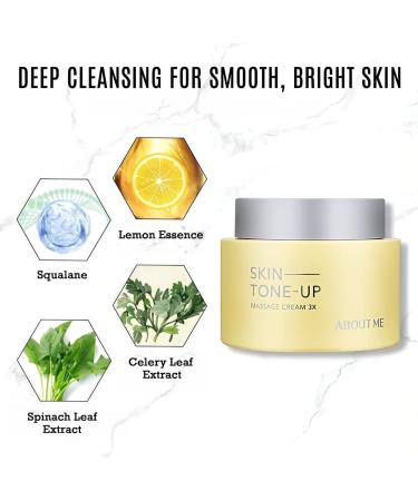 About ME Skin Tone Up Massage Cream 3X - Facial Cleanser for Clear Skin Removes Makeup & Debris with Lemon & Green Ingredients (150ml - Buy Online on GoSupps.com