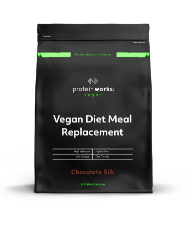 Protein Works - Vegan Diet Meal Replacement Shake | Nutritionally Complete 250 Calorie Meal | Vegan Meal Shake | Plant Based Meal | 14 Servings | Chocolate Silk | 1kg Chocolate Silk 1kg (14 meals)