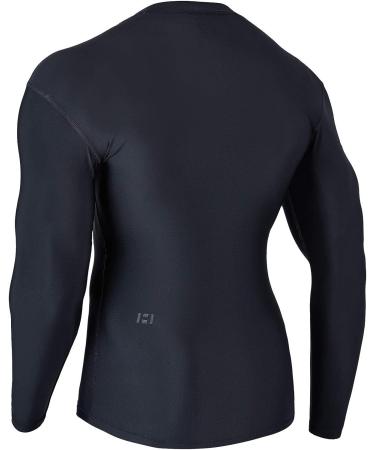 HUGE SPORTS Men's Rash Guard UPF 50+ Long Sleeve Swim Shirt | Black 3X-Large - Buy Online on GoSupps.com