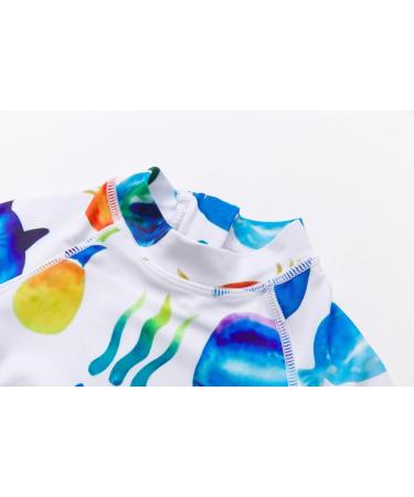 BONVERANO Baby Boy All-in-one Sunsuit/Swimsuit - UPF 50+ Sun Protection, White Fish Design (2-3 Years) - Buy Online on GoSupps.com