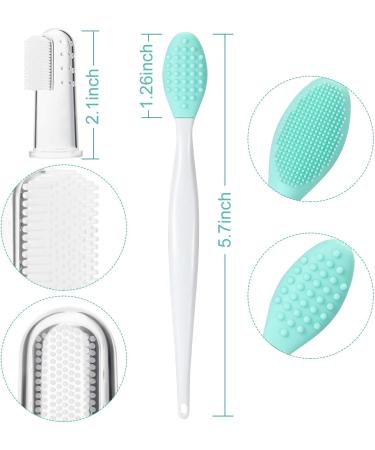 Frienda 7-Piece Pet Toothbrush Set | Double-Sided Soft Silicone Dental Brush Kit for Dogs & Cats | Curved Handle for Easy Cleaning - Buy Online on GoSupps.com