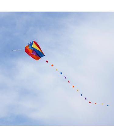 Besra Colorful Parafoil Kite with Long Tail - Easy to Fly Outdoor Fun for Kids & Adults | 20 inch - Buy Online on GoSupps.com