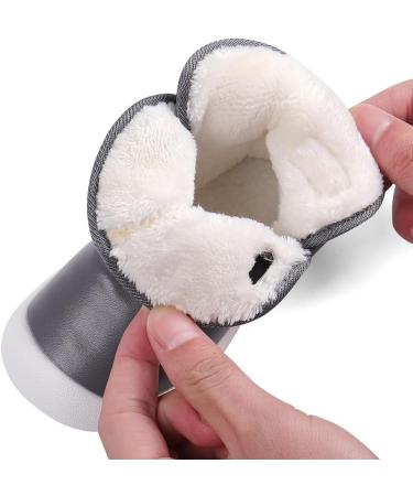 LACOFIA Toddler Winter Snow Boots - Anti-Slip, Waterproof, Warm | Size 5 UK Child | Gray - Buy Online on GoSupps.com