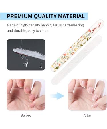 4 Pack Crystal Glass Nail Files with Case - Senignol Flowers Nano Glass Nail Shine Buffers - Professional Manicure & Nail Care Tool for Salon and Home Use - Buy Online on GoSupps.com
