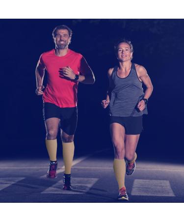 Firtink 2 Pairs Compression Socks For Women Men 20-30 Mmhg Knee High Socks Varicose Veins Socks Surgical Compression Socks For Nursing Pregnancy Flight Sports Travel - Buy Online on GoSupps.com