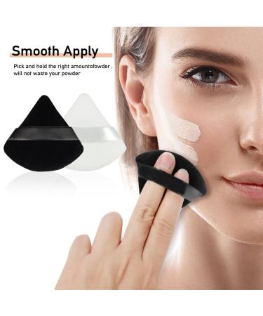 6Pcs Velour Triangle Makeup Sponge Puffs Set for Loose Powder - Black - Buy Online on GoSupps.com