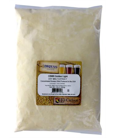 Briess-1E-HKKA-3YTM Light Dry Malt Extract 3lbs for Home Brewing,Beige