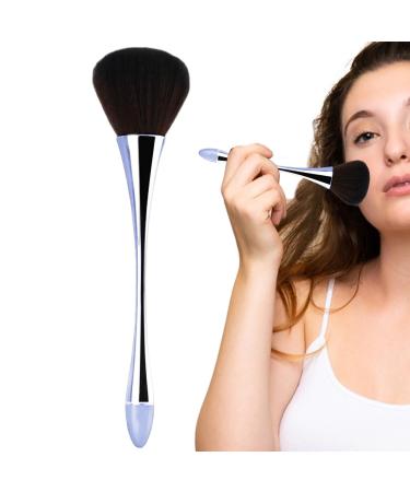 Cheeks Blush Brush - Soft Makeup Brush for Blush Application | Smooth Blending Brush - Professional Blush Brush - FLAWLES Cheeks Brush for Natural Glow Contouring and Highlighting Grey Blue