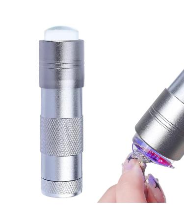 Baqi Mini Flash Light Nail Dryer Handheld Nail Art UV Press Light UV Lamp with Jelly Silicone Stamper Head Nail Art Stamp Polish Print Quick Dry Lamp for Home And Salon Use - Buy Online on GoSupps.com