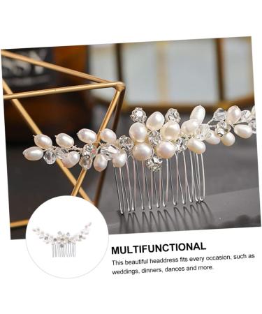 FRCOLOR Rhinestone Bridal Comb Bride Headpieces for Wedding Hair Teasing Comb Floral Headpiece Bridal Hair Combs Wedding Hair Clip Rhinestone Headpiece Honey Brows Accessories Crystal Abs - Buy Online on GoSupps.com