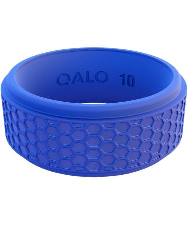 QALO Men's Breathable Hex Rubber Wedding Band - Durable Silicone Ring in Bright Blue (Size 13) - Buy Online on GoSupps.com