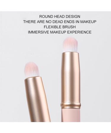 Lip Makeup Brush Round Head Pink Handle Lip Brush Cover Daily Use - Buy Online on GoSupps.com