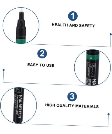 Ipetboom 1pc Diy Nail Polish Pen Manicure Drawing Pen Nail Art Diy Tool Manicure Painting Pen Nail Implements Nail Tool T Tool Nail Gel Polish Unique Manicure Pen 3d Plastic Drawing Tool 12X1.2cm Green - Buy Online on GoSupps.com