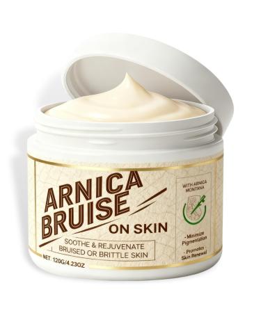 Guliqi Arnica Montana Relief Cream - Extra Strength for Fast Soothing of Bruises Swelling & Muscle Discomfort - Hydrating Non-Greasy Formula with Natural Ingredients -4.23oz (120g) (1)