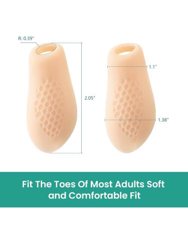 Welnove Bunion Corrector Pads - 8 Pack Gel Pinky Toe Protector for Men & Women Foot Pain Relief with Separator - Beige Regular Pads - Buy Online on GoSupps.com
