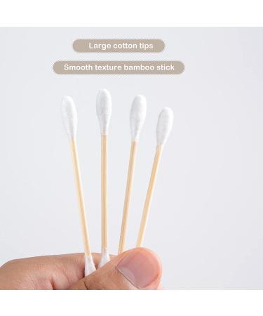 MyQIPGD Biodegradable Cotton Swabs 500 Count | Organic Wooden Qtips for Ears | Natural Cotton Buds 3 inch - 1 Box - Buy Online on GoSupps.com