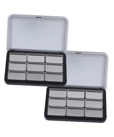 Mobestech 2ensembles Palette de Fards Paupi res Vides Bo te de Fards Paupi res Rechargeable avec Compartiment pour Pigments
