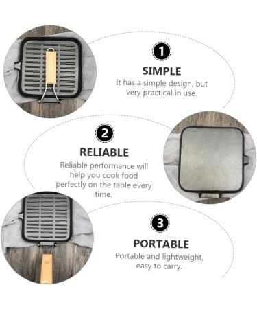 HOMSFOU Frying Pan Portable Cooker Outdoor Griddle Stainless Steel Roasting Pan Non Stick Omelette Pan Mini Tamagoyaki Egg Pan Non-Stick Cookware Camping Non-Stick Pan Outdoor Cooking Pot - Buy Online on GoSupps.com