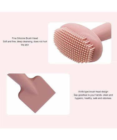 Silicone Facial Mask Brush Ergonomic Handle Dual Head Fine Brush and Flat Brush for Deep Cleansing Easy to Wash Beauty Salon Home - Buy Online on GoSupps.com