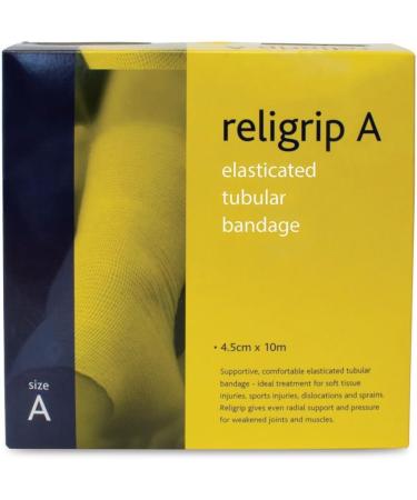 Religrip Elasticated Tubular Bandage Size A 4.5cm x 10m - White | Elastic Compression Wrap - Buy Online on GoSupps.com