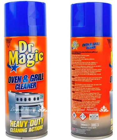 Dr Magic Oven and Grill Cleaner Spray (1X 390 ml)- Effortlessly and Effectively Remove All Stubborn Food Residues and Grease from Oven and Grill -With Scrubbing Pad Dr Magic Oven and Grill Cleaner + Scrubbing Pad - Buy Online on GoSupps.com