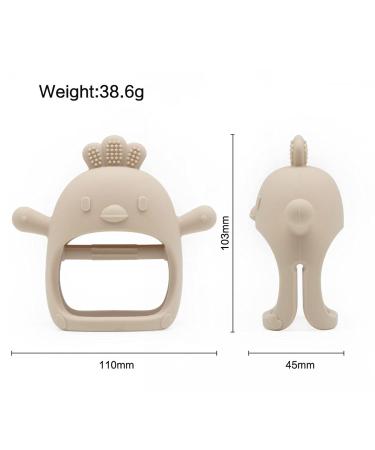 Non-Toxic Beige Animal Shaped Silicone Teething Mitten Toy - Buy Online on GoSupps.com