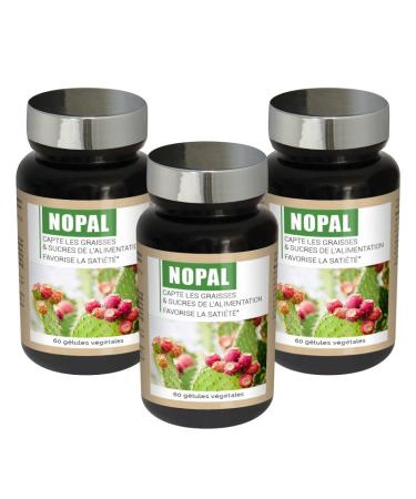 NUTRIEXPERT – Nopal – Captures fats and sugars – Promotes satiety – Reduces appetite and caloric intake of meals – 100% extracts of natural origin – Suitable for vegans – Pack of 3 products