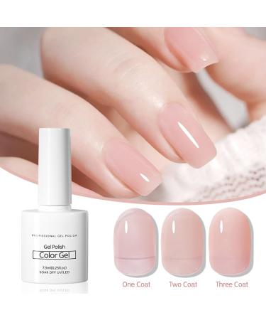 Gel Nail Polish Set Translucent Gel Nail Varnish Spring Pink Nail Polish Kit Sheer Nude Pink & Jelly Pink French Manicure Gel Nail Polish Soak-Off UV/LED 3 Color Nail Gel Gift - Buy Online on GoSupps.com