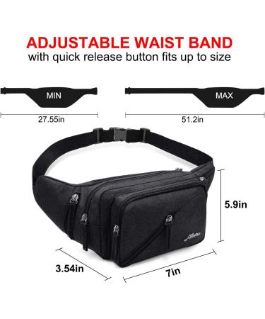 Bawnbag Belt Pocket - Water-Repellent Hip Pocket with Bottle Holder for Hiking & Outdoor Activities | Unisex Black Belt for Men & Women - Buy Online on GoSupps.com