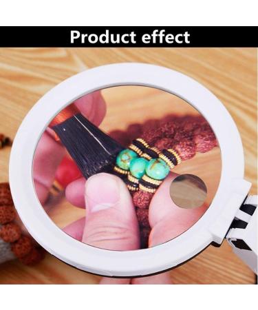 Desktop Glass Chargeable Folding Identification Tool 6X 10X HD Lens with LED Light Maintenance Reading Magnifier Good Times - Buy Online on GoSupps.com
