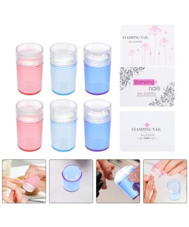 Beaupretty Clear Jelly Nail Art Stamper Kit - Double-Sided Silicone Punch & Scraper 3 Set (Random Color) - DIY Nail Art Tools for Perfect Designs - Buy Online on GoSupps.com