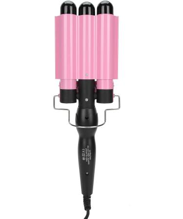 3 Barrel Curling Iron Wand Adjustable Hair Crimpers Hair Styling Tool Hair Curler Waver Crimper for Home and Salon 110V 240V (Pink 28mm) US Plug Pink 28mm - Buy Online on GoSupps.com