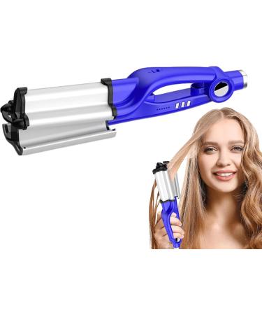 Wave Hair Iron Waver Curling Iron Temperature Adjustable Wavy Hair Curler Hair Crimper For Women For All Hair Types Blue European Regulations - Buy Online on GoSupps.com