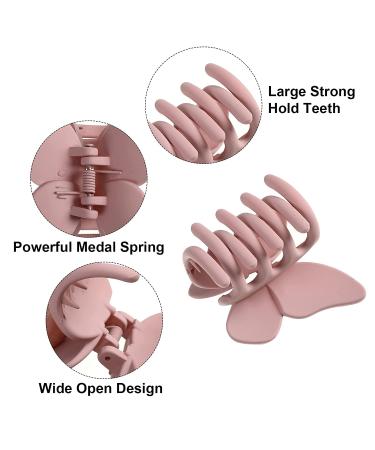 6 Pieces Butterfly Hair Clips for Girls and Women - 6 Colors, Strong Hold, Non-Slip Matte Jaw Clips - 2.6 Inch Cute Hair Claws - Buy Online on GoSupps.com