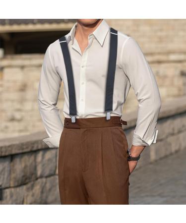 Adjustable Barley Direct H feG r Men s Braces - Elastic 4 Clip Braces for Work Pants Overalls & Jeans | International Shipping Available - Buy Online on GoSupps.com