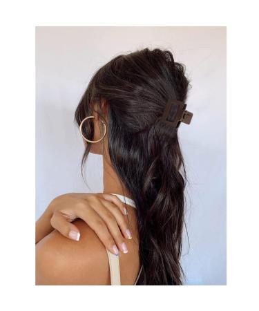 Bolonar 4PCS Neutral Hair Clips Set - Matte Square & Claw Clips for Thin and Thick Hair - Women's Hair Accessories - Buy Online on GoSupps.com